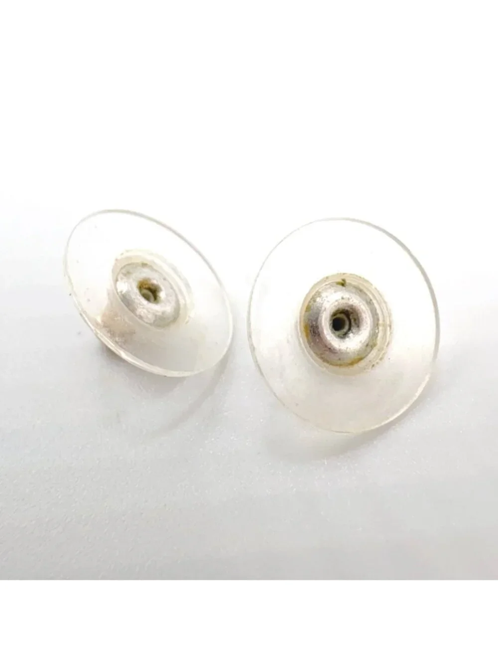 Chanel Ribbon Motif Circle CC Logo Black Earrings